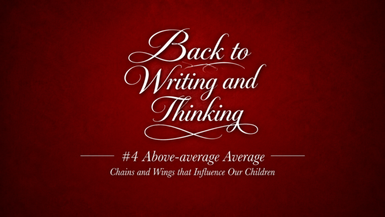 Back to writing and Thinking #4